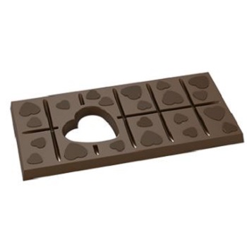 Implast 105g Heart Bar Polycarbonate Chocolate Mould